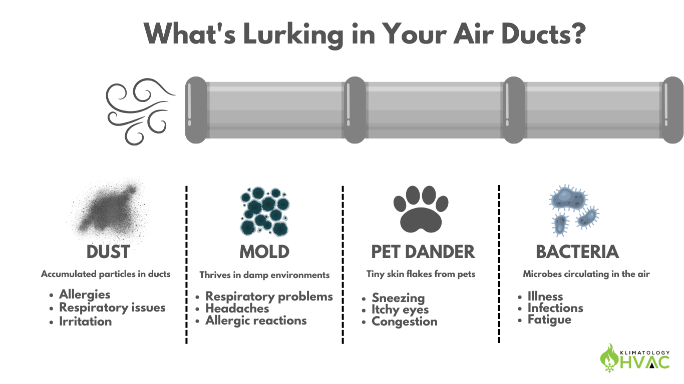 Air duct cleaning will eliminate various hidden contaminants in your air ducts